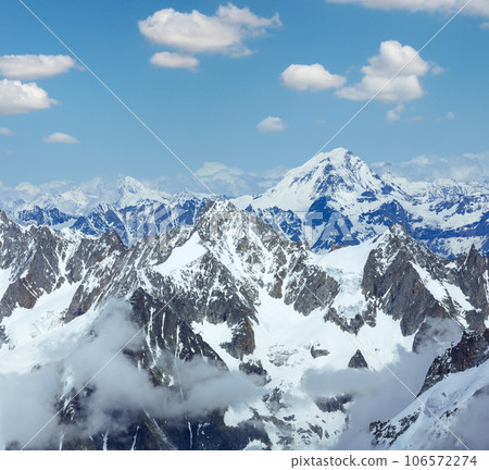 Mont Blanc mountain massif (view from Aiguille du Midi Mount,  France) 106572274