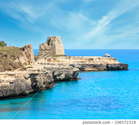 Roca Vecchia Archaeological Area sea coast, Italy 106572319