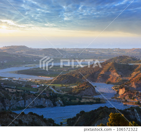 Sunrise Stilo village valley, Calabria, Italy 106572322
