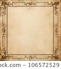 antique gold frame isolated on vintage paper 106572529