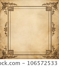 antique gold frame isolated on vintage paper 106572533