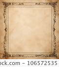 antique gold frame isolated on vintage paper 106572535