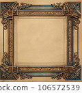 antique gold frame isolated on vintage paper 106572539