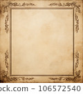 antique gold frame isolated on vintage paper 106572540