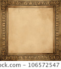 antique gold frame isolated on vintage paper 106572547