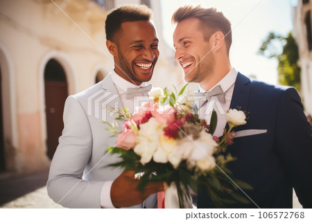 Handsome Gay Couple - Wedding photo. 106572768