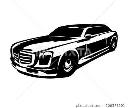bentley mulsanne car logo vector. isolated white background shown from the side. best for badge, emblem, icon, sticker design. available in eps 10 106573201