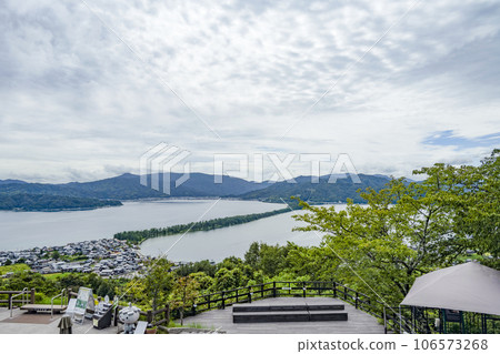 Amanohashidate seen from Kasamatsu Park (August) 106573268