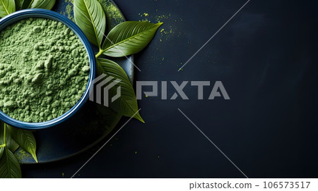 Template background copy space with green matcha Template background copy space with green matcha 106573517