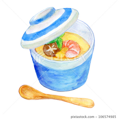 Watercolor illustration Chawanmushi 106574985