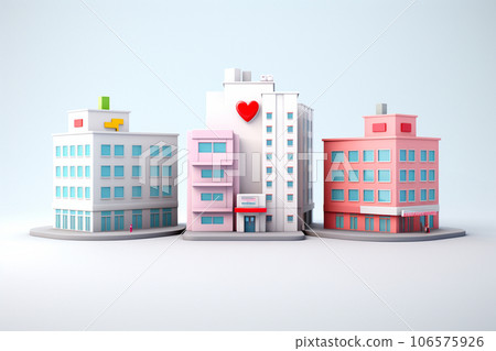 Clinic (3D pictogram) Clinic (3D pictogram) 106575926