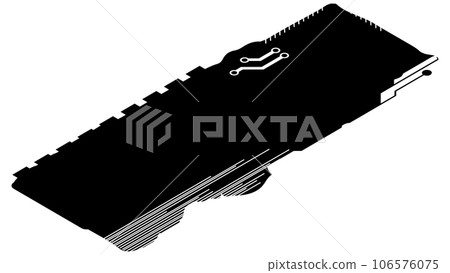 Isometric rectangular design clipart in tech style isolated on white. Short tech plate with copy space. Vector clipart. 106576075