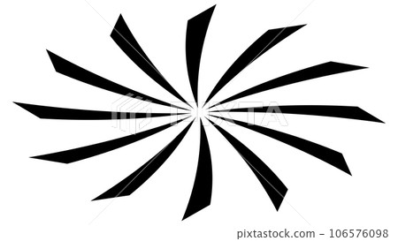 Isometric sun or flower shape silhouette isolated on white. Circular shape with petals. Clipart. Isometric sun or flower shape silhouette isolated on white. Circular shape with petals. Clipart. 106576098