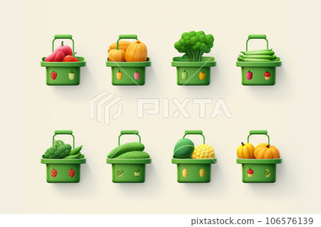 Grocery store (3D pictogram) 106576139
