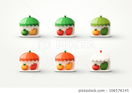 Grocery store (3D pictogram) 106576145