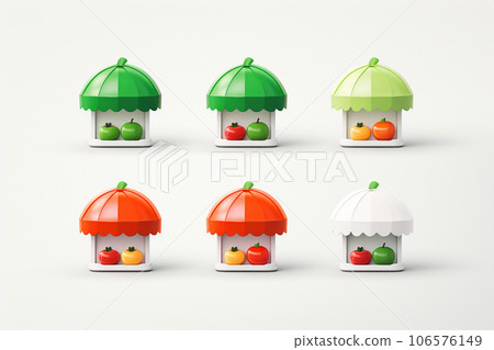 Grocery store (3D pictogram) 106576149