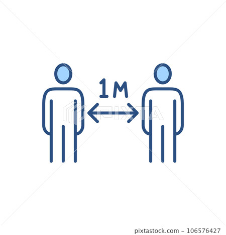 Social distancing. Keep distance vector icon 106576427
