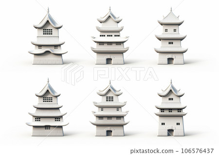 日本城堡（3D 象形圖） 106576437