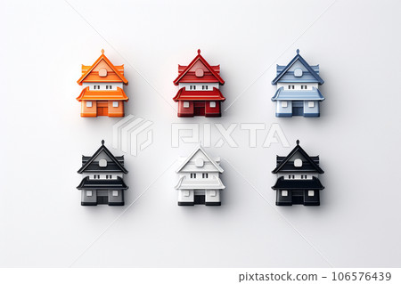 Japanese castle (3D pictogram) Japanese castle (3D pictogram) 106576439