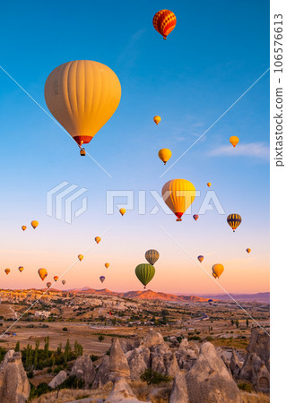 Hot air balloons in Cappadocia, Turkey 106576613