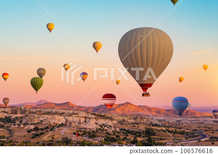 Hot air balloons in Cappadocia, Turkey 106576616