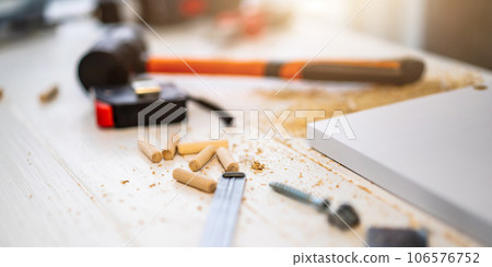 Furniture master table with tools 106576752