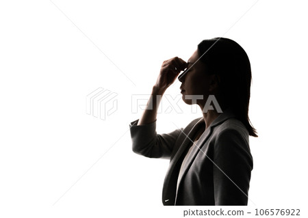 剪影女人擔心 106576922