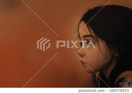 Woman with an anxious expression 1 106576953