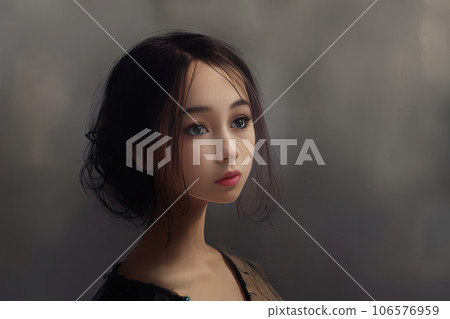 Woman with an anxious expression 7 106576959