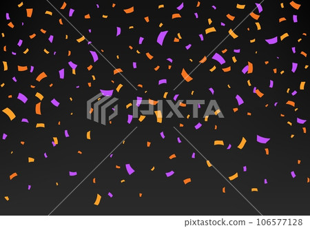 Falling Paper Confetti Festive Celebration Background Stock Vector