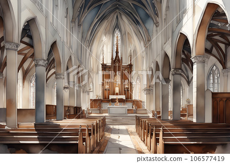 church highly detailed uhd drawing pen and ink 106577419