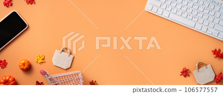 autumn shopping cart sale background computer internet Autumn shopping ショッピング autumn shopping cart sale background computer internet Autumn shopping ショッピング 106577557