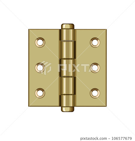 silver door hinge cartoon vector illustration 106577679