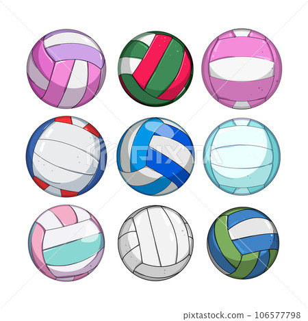volleyball ball set cartoon vector illustration volleyball ball set cartoon vector illustration 106577798