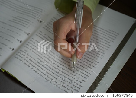 student studying for exam 106577846