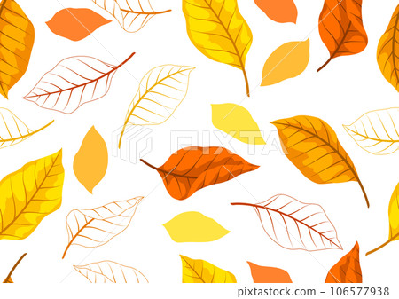 Pattern with autumn leaves. Background with various foliage. 106577938