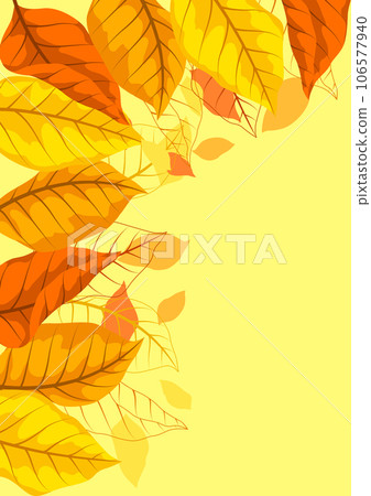 Background with autumn leaves. Illustration with various foliage. Background with autumn leaves. Illustration with various foliage. 106577940