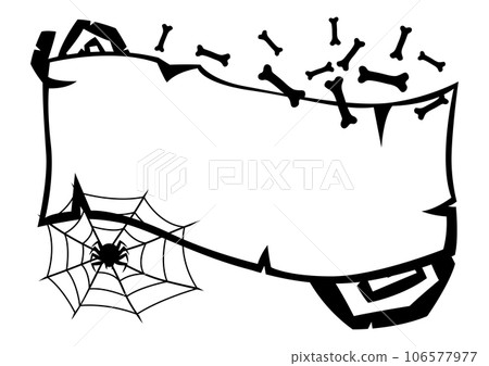 Happy Halloween card. Holiday background with celebration items. Happy Halloween card. Holiday background with celebration items. 106577977