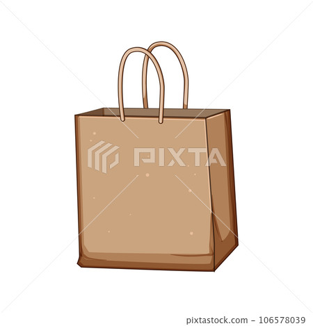 food paper lunch bag cartoon vector illustration 106578039