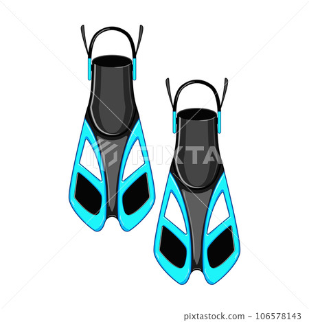 fins flippers cartoon vector illustration 106578143