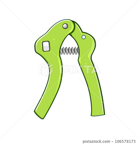 squeeze expander hand cartoon vector illustration 106578173