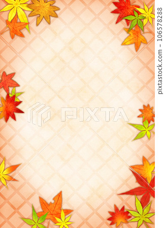 Autumn leaves illustration frame 106578288