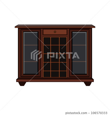 rack wine cabinet cartoon vector illustration 106578333