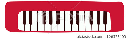 Keyboard music instrument. Piano sound color icon Keyboard music instrument. Piano sound color icon 106578403