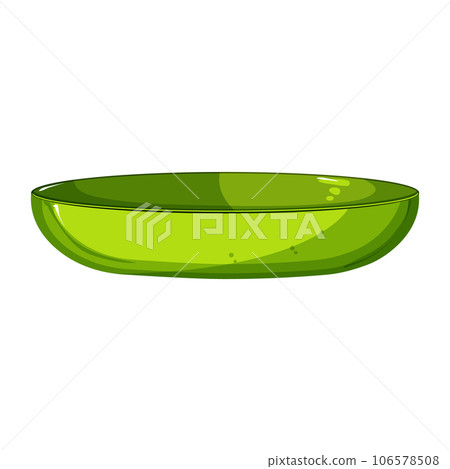 round plate white cartoon vector illustration 106578508
