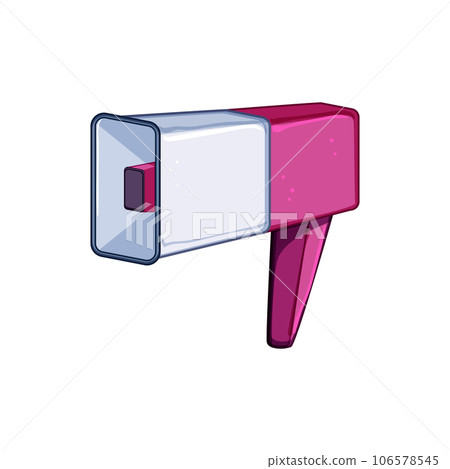 announce megaphone speaker cartoon vector illustration 106578545