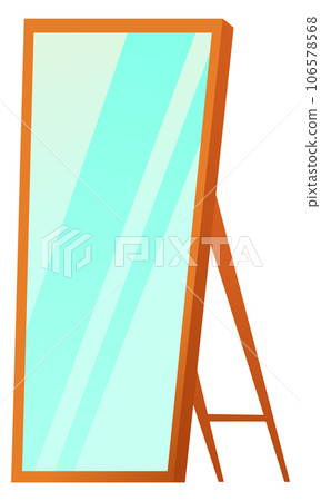 Mirror house furniture. Wardrobe room cartoon decoration Mirror house furniture. Wardrobe room cartoon decoration 106578568