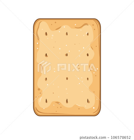 healthy cracker biscuit cartoon vector illustration 106578652
