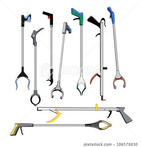 grabber tool set cartoon vector illustration grabber tool set cartoon vector illustration 106578830