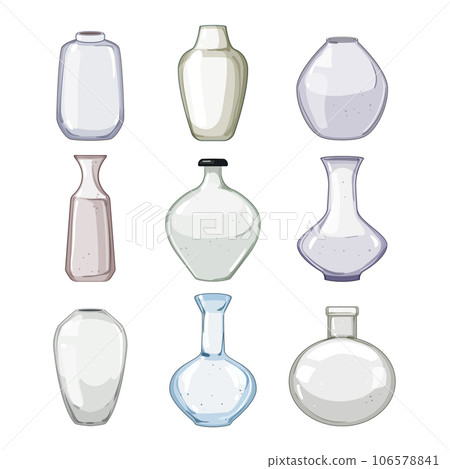 ceramic porcelain vase set cartoon vector illustration ceramic porcelain vase set cartoon vector illustration 106578841